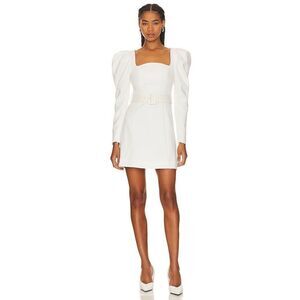 ELLIATT Mavis Tiered Ruffle White bridal shower Mini Dress size XS NWT $298